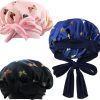 3 Piece Satin Hair Bonnet Set - Includes Butterfly Shower Cap & Soft Sleep Cap