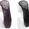 2 Pack Mesh Crochet Hair Net - Elastic Edge Snood, Sleep Cap for Long Hair