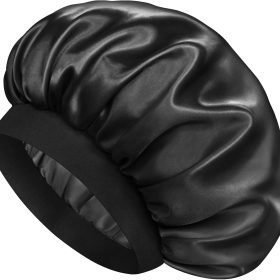 Double Layer Satin Sleep Cap for Men & Women - Soft Lined Bonnet for Curly Hair